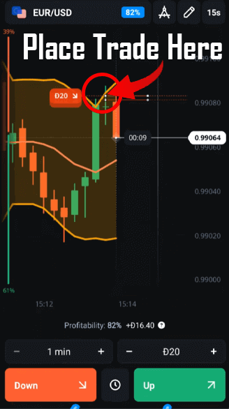 Trade Placement for Olymp Trade Mobile