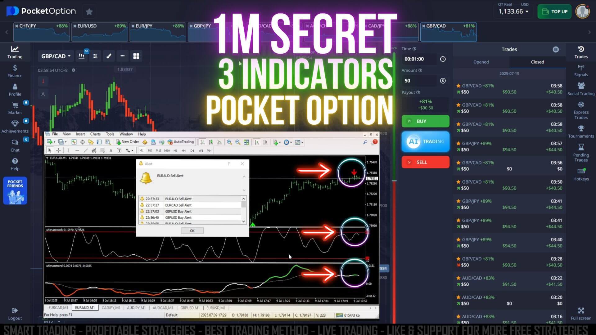Pocket Option 1 Minute Secret Indicators