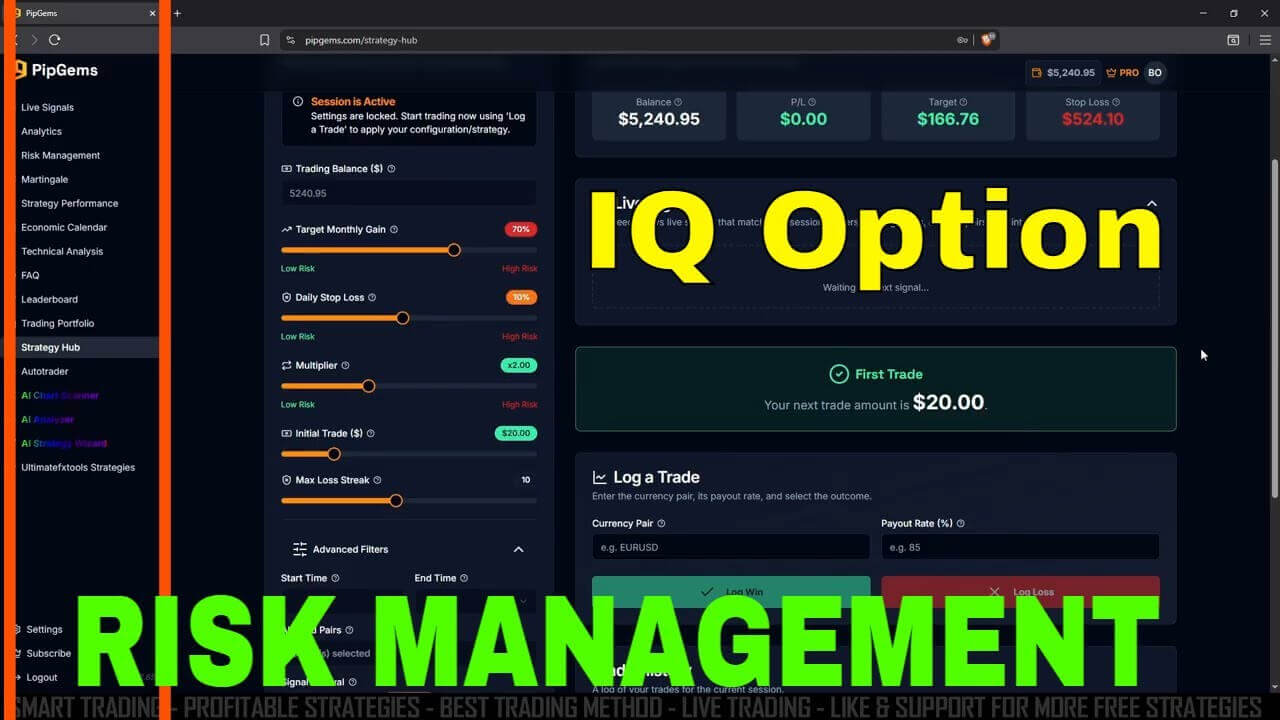 Pipgems Strategy Hub - Risk Management App