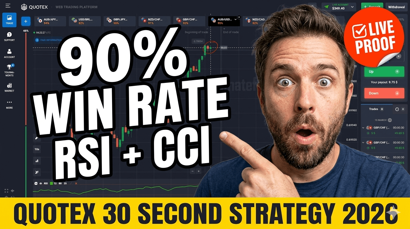Quotex 30 Second Strategy 2026 | 90% Win Rate