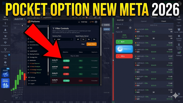 Pocket Option New Meta 2026 PipGems Live Signal Trading Session